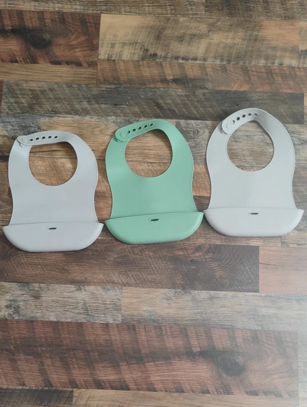Silicone Catch-All Baby Bibs - 3 Pack